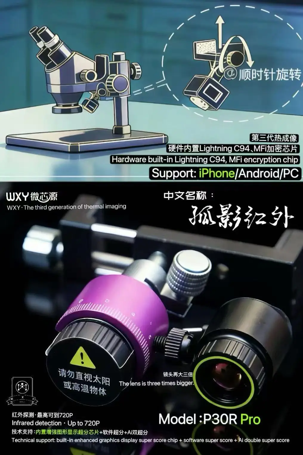 WXY P30R Pro Infrared Thermal  - Thermal Imaging Camera 256X192 评论和价格